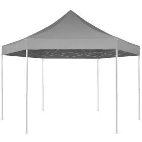 Hexagonal Pop-Up Foldable Marquee Gray 11.8'x10.2'