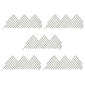 Garden Trellis Fences 5 pcs 66.9"x29.5" Willow