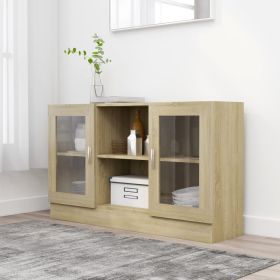 Vitrine Cabinet Sonoma Oak 47.2"x12"x27.6" Engineered Wood