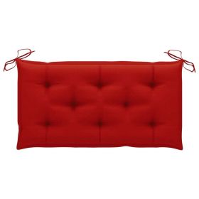 Garden Bench Cushion Red 39.4"x19.7"x2.8" Fabric
