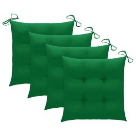 Chair Cushions 4 pcs Green 19.7"x19.7"x2.8" Fabric