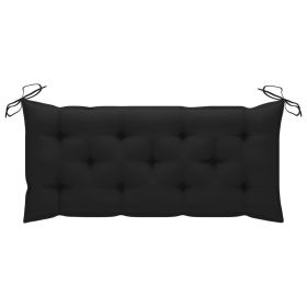 Garden Bench Cushion Black 47.2"x19.7"x2.8" Fabric