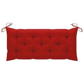 Garden Bench Cushion Red 47.2"x19.7"x2.8" Fabric