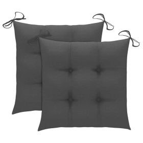 Chair Cushions 2 pcs Anthracite 19.7"x19.7"x2.8" Fabric