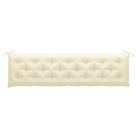 Garden Bench Cushion Cream White 78.7"x19.7"x2.8" Fabric