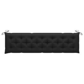 Garden Bench Cushion Black 78.7"x19.7"x2.8" Fabric
