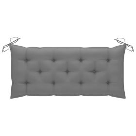 Garden Bench Cushion Gray 47.2"x19.7"x2.8" Fabric