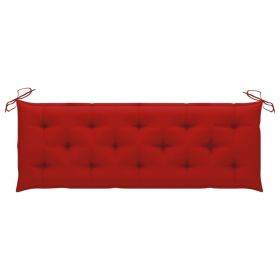 Garden Bench Cushion Red 59.1"x19.7"x2.8" Fabric
