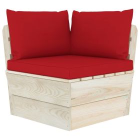 Pallet Sofa Cushions 3 pcs Red Fabric