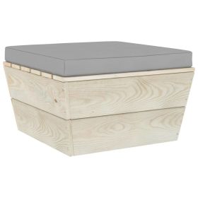 Pallet Ottoman Cushion Gray Fabric