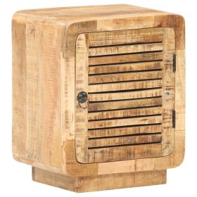 Bedside Cabinet 15.7"x11.8"x19.7" Rough Mango Wood