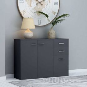 Sideboard Gray 41.3"x11.8"x29.5" Engineered Wood