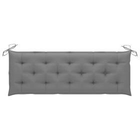 Garden Bench Cushion Gray 59.1"x19.7"x2.8" Fabric