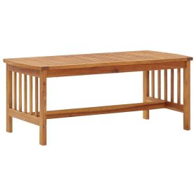 Coffee Table 40.2"x19.7"x16.9" Solid Acacia Wood (Color: Brown)