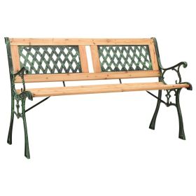 Patio Bench 48" Cast Iron and Solid Firwood (SKU: 312033)