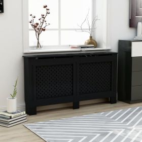 Radiator Cover Black 59.8"x7.5"x31.9" MDF (Color: Black)