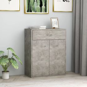 Sideboard Concrete Gray 23.6"x11.8"x29.5" Engineered Wood (Color: Grey)